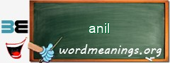 WordMeaning blackboard for anil